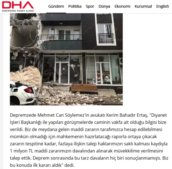 Diyanet Vakfı Kerim Bahadır Ertaş